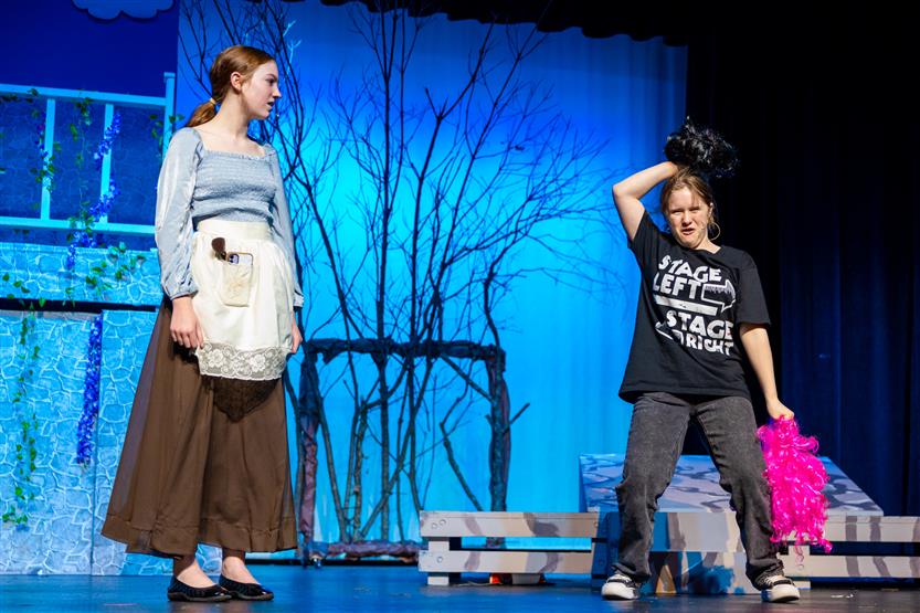 Students perform onstage